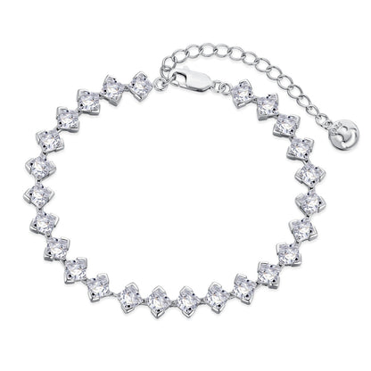 [Elite]0.5 Carat Ornate Princess Cut Daily Bracelet