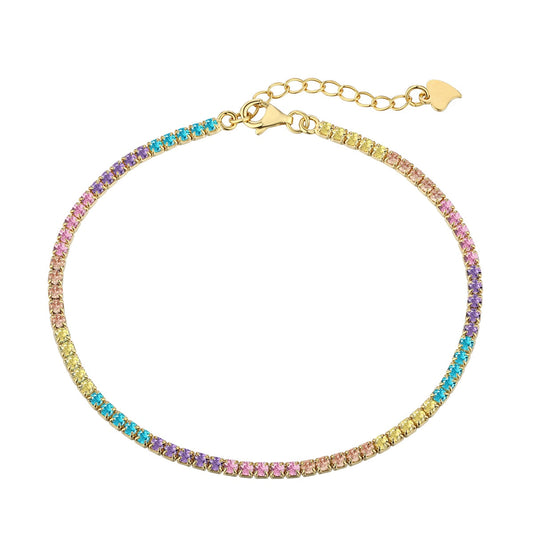 [Elite]Dazzling Colorful Round Cut Daily Bracelet