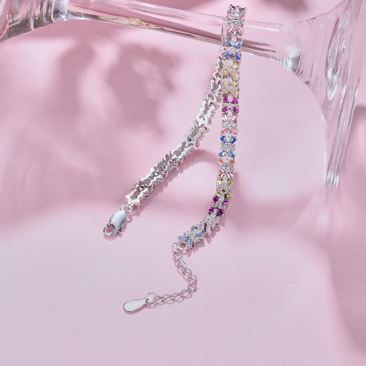 [Elite]Radiant Colorful Emerald Cut Party Bracelet