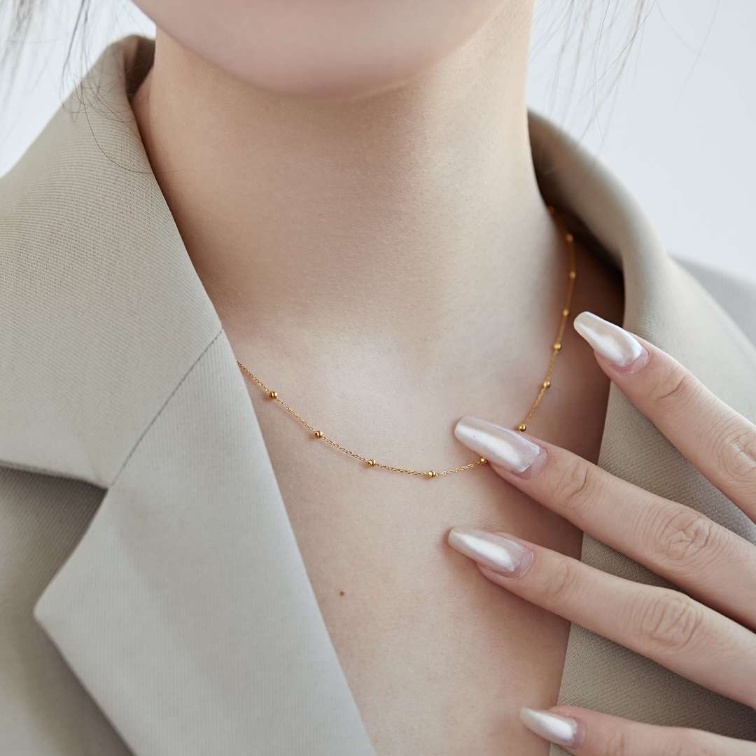 [Elite]Small Bead Clavicle Chain Simple Necklace