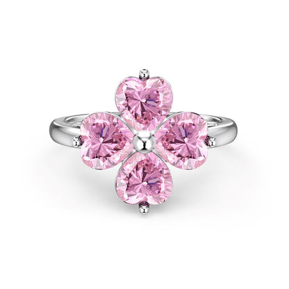 [Elite]Heart-shaped Four-Leaf Clover Ball Ring