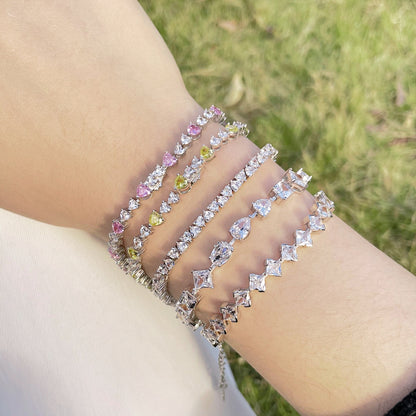 [Elite]Dazzling Romantic Heart Shape Lover Bracelet
