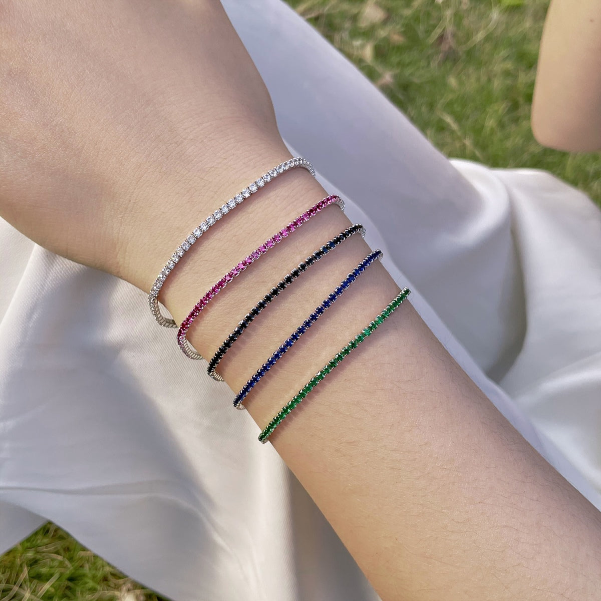[Elite]Radiant Colorful Round Cut Party Bracelet