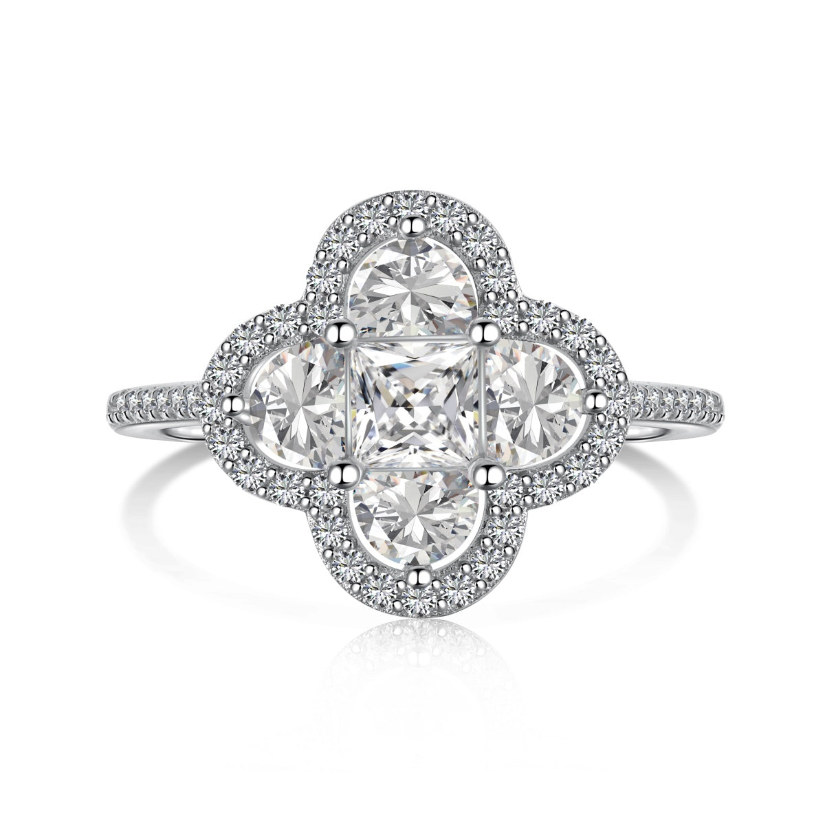 [Elite]Luxurious Eternity Flower Shape Banquet Ring