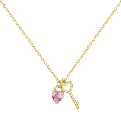 [Elite]Unique Heart Shape Key Pendent Necklace