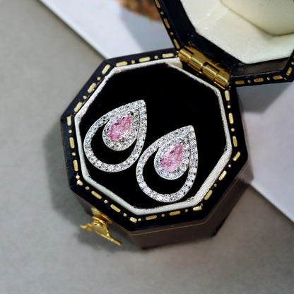 [Elite]Sparkling Delicate Water Drop Shape Daily Earrings