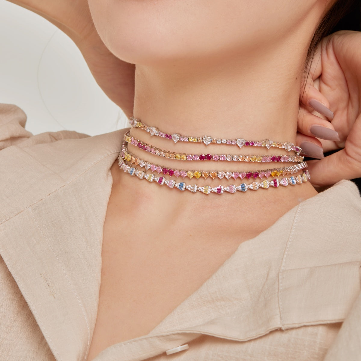 [Elite]Radiant Colorful Rainbow Necklace