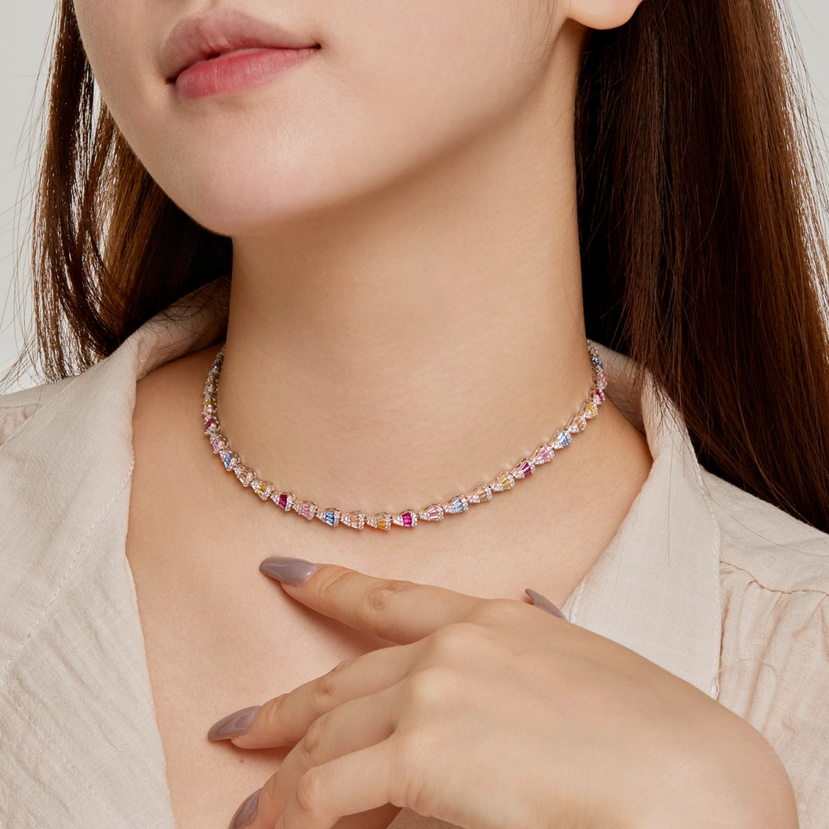 [Elite]Radiant Colorful Rainbow Necklace