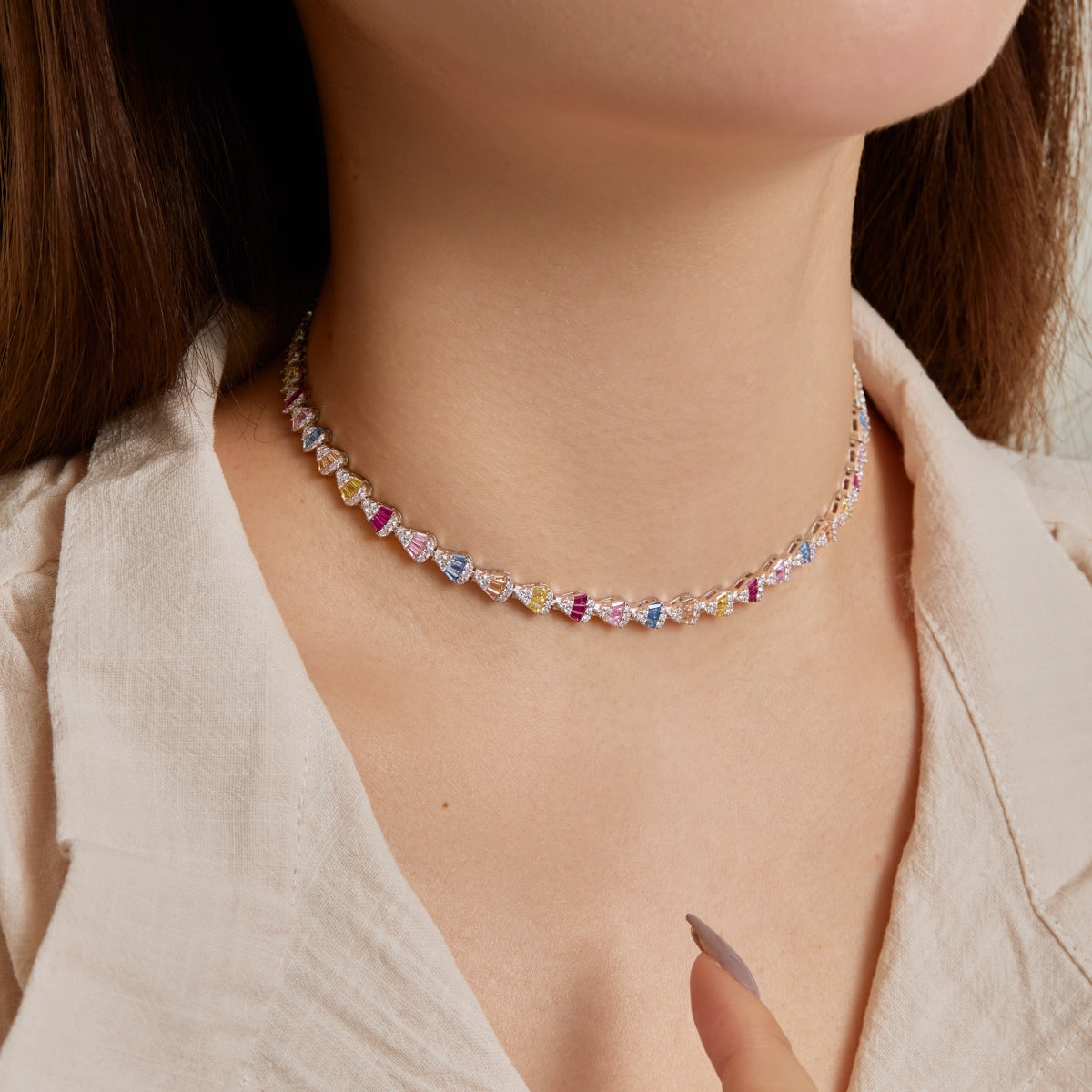 [Elite]Radiant Colorful Rainbow Necklace