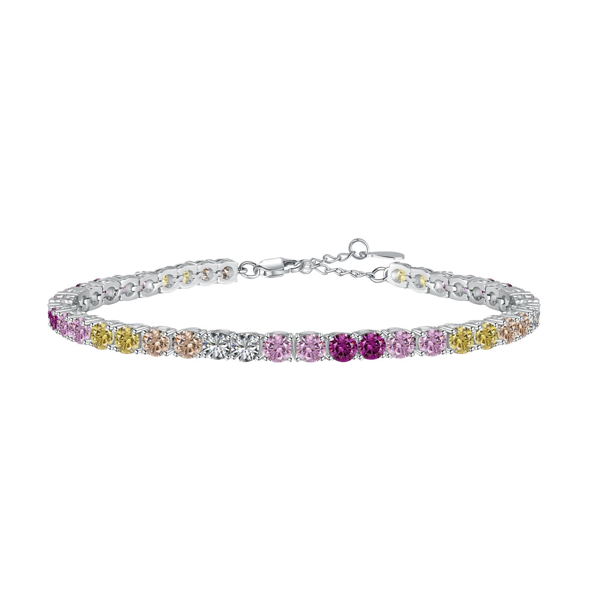[Elite]Radiant Colorful Round Cut Tennis Bracelet