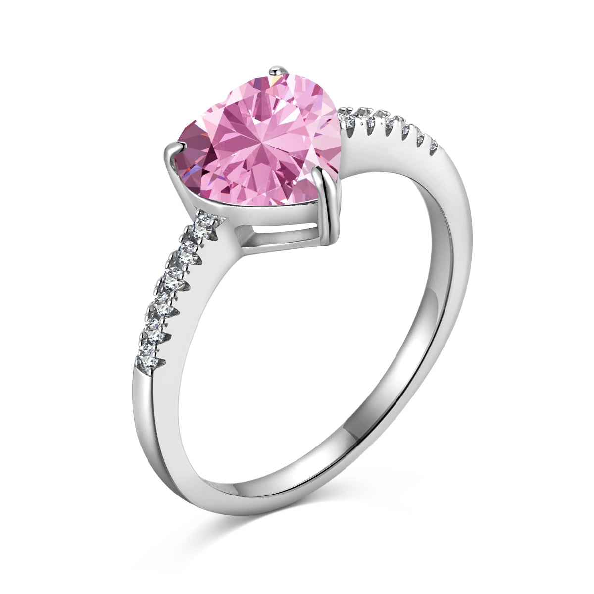 [Elite]2.0 Carat Dazzling Lustrous Heart Cut Lover Ring