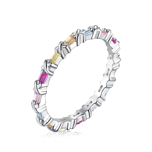 [Elite]Charming Colorful Round Cut Daily Ring