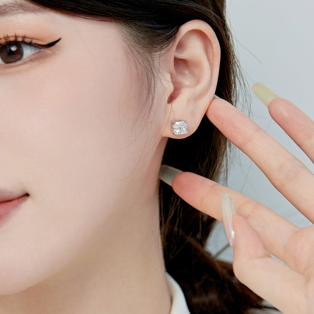 [Elite]1.0 Carat Radiant Princess Cut Wedding Earrings