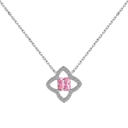 [Elite]Exquisite Flower Shape Princess Cut Necklace