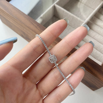 [Elite]Luxurious Dazzling Square Shape Banquet Bracelet
