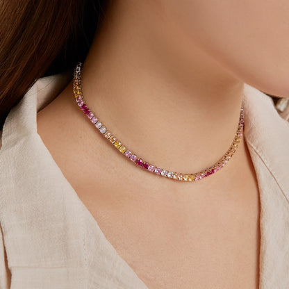 [Elite]Delicate Colorful Tennis Necklace