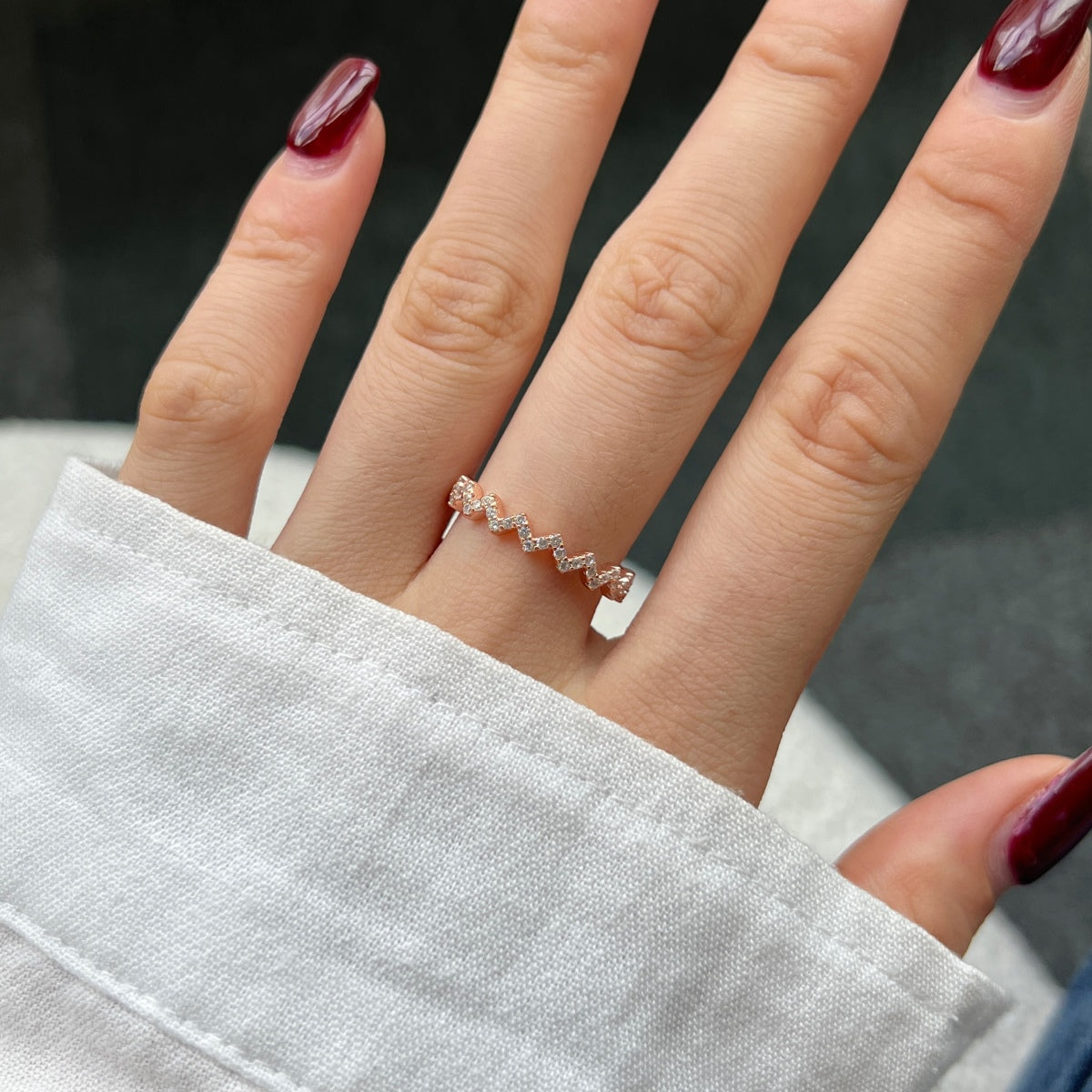 [Elite]Delicate Enchanting Wave Shape Daily Ring