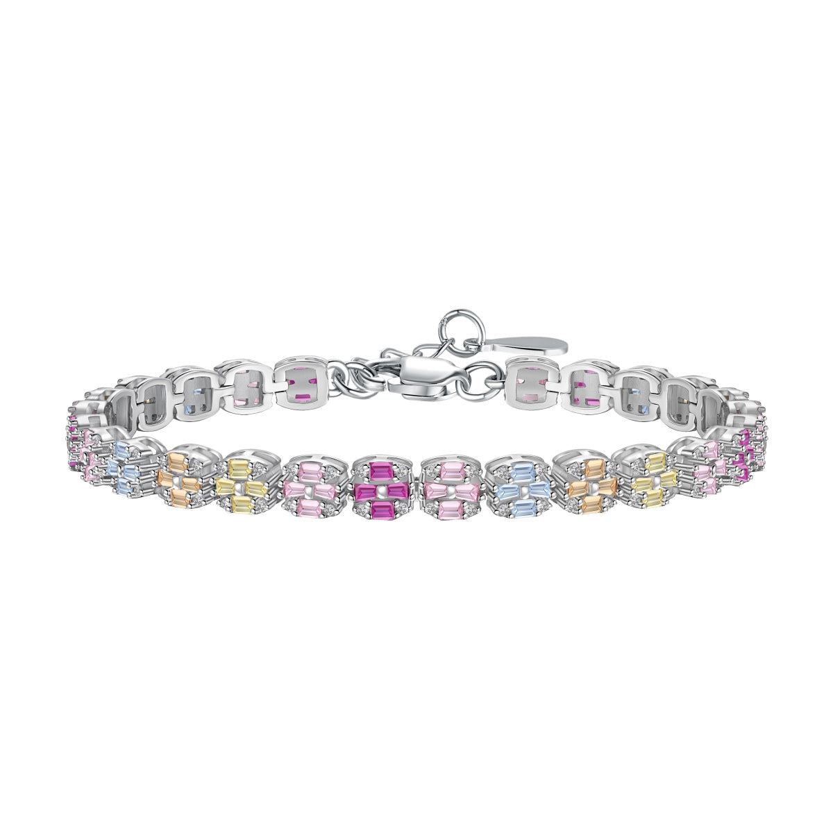 [Elite]Delicate Colorful Emerald Cut Daily Bracelet