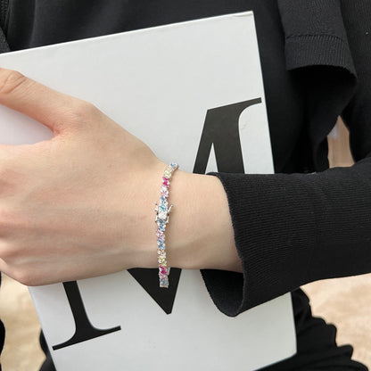 [Elite]Ornate Sparkling Multi Cut Party Bracelet