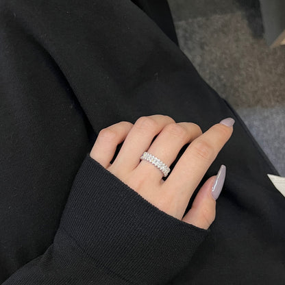 [Elite]Splashy Ornate Emerald Cut Cocktail Ring