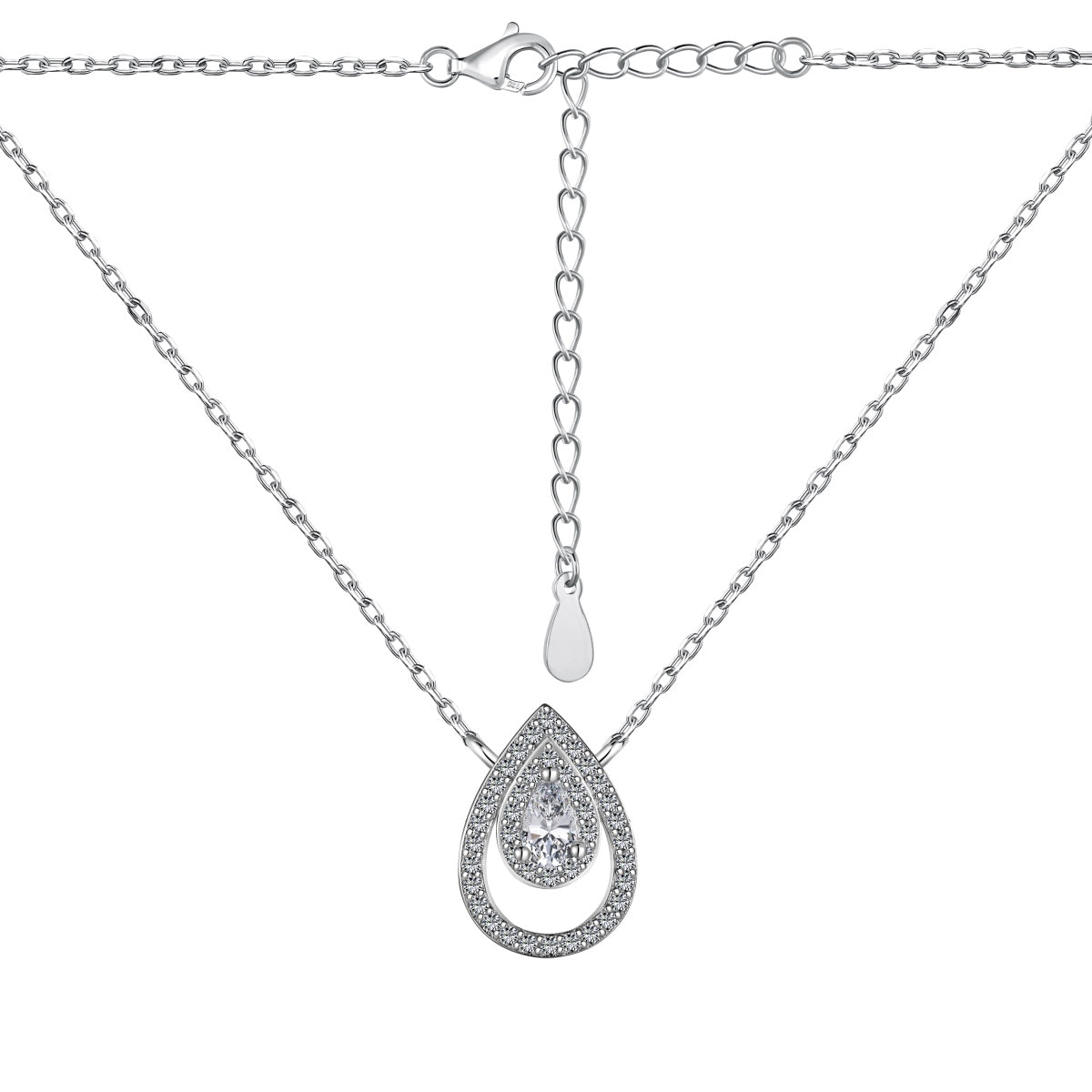 [Elite]Sparkling Pear Cut Necklace