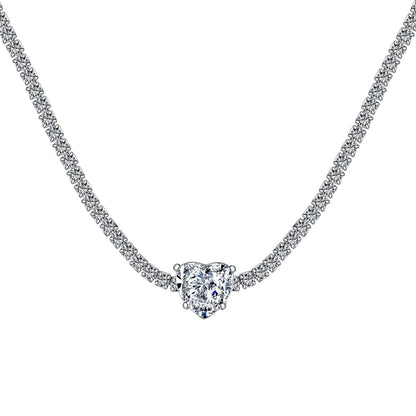 [Elite]2.0 Carat Sparkling Tennis Heart Cut Necklace