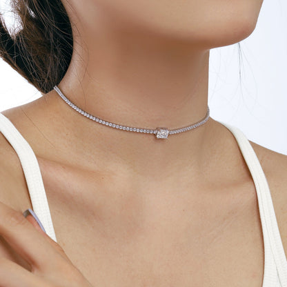 [Elite]2.0 carat Ornate Emerald Cut Necklace