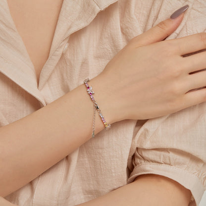 [Elite]Ornate Colorful Butterfly Shape Round Cut Daily Bracelet