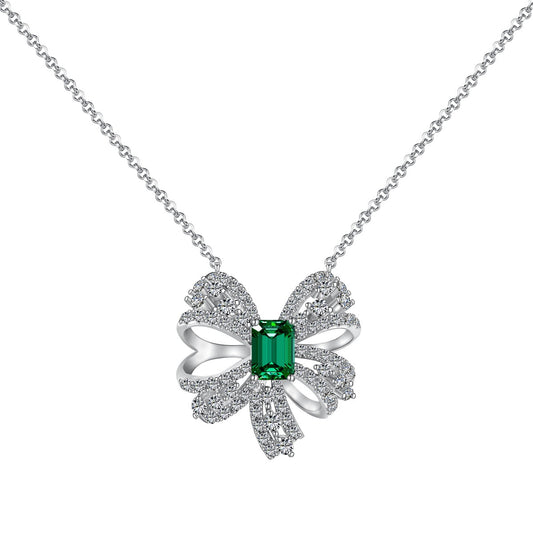 [Elite]Luxurious Flower Shape Emerald Cut Necklace