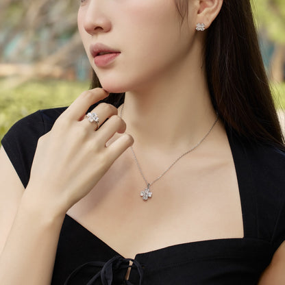 [Elite]Heart-Shaped Four-Leaf Clover Bead Necklace