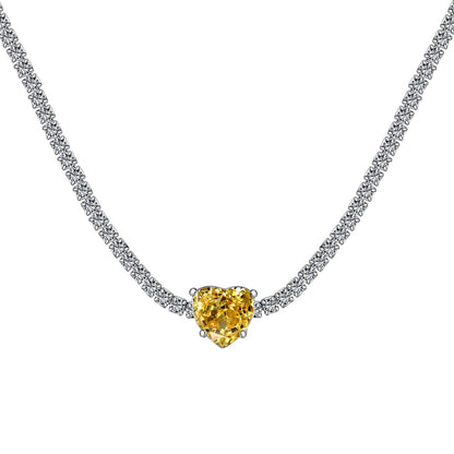 [Elite]2.0 Carat Sparkling Tennis Heart Cut Necklace