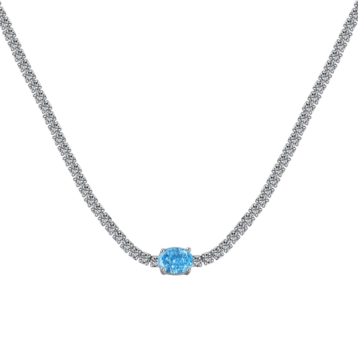 [Elite]1.0 Carat Shining Oval Cut Necklace