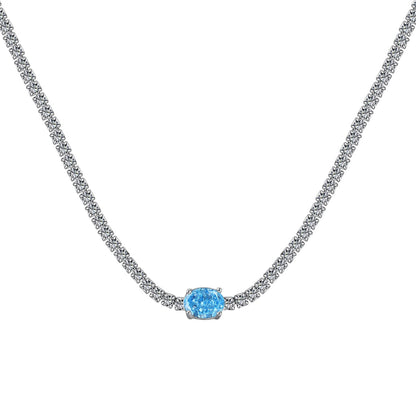 [Elite]1.0 Carat Shining Oval Cut Necklace
