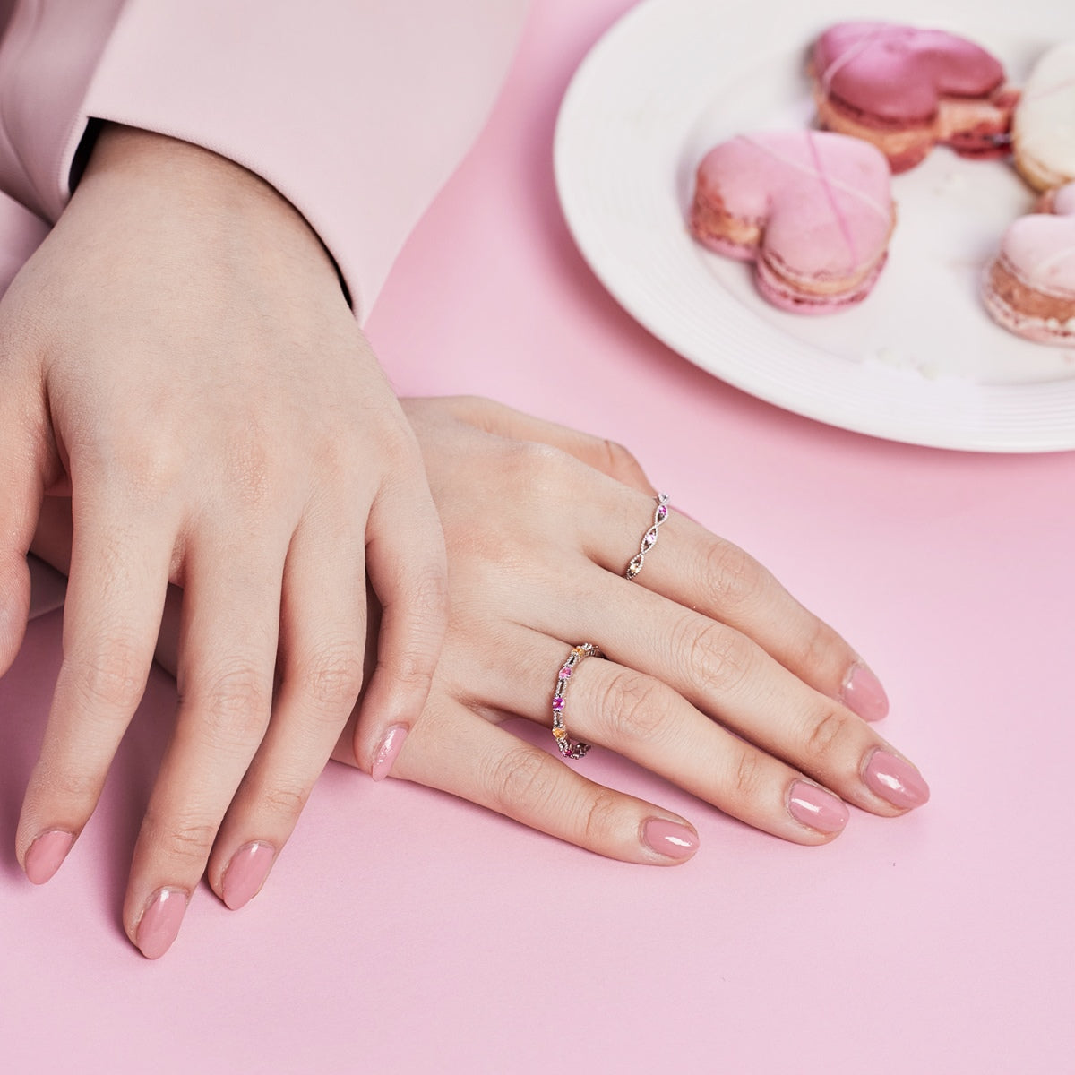 [Elite]Sparkling Colorful Round Cut Tennis Ring