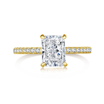 [Elite]2.0 Carat Dazzling Sparkling Radiant Cut Party Ring