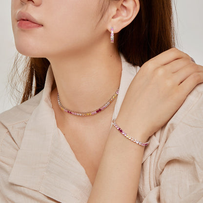 [Elite]Radiant Colorful Round Cut Tennis Bracelet