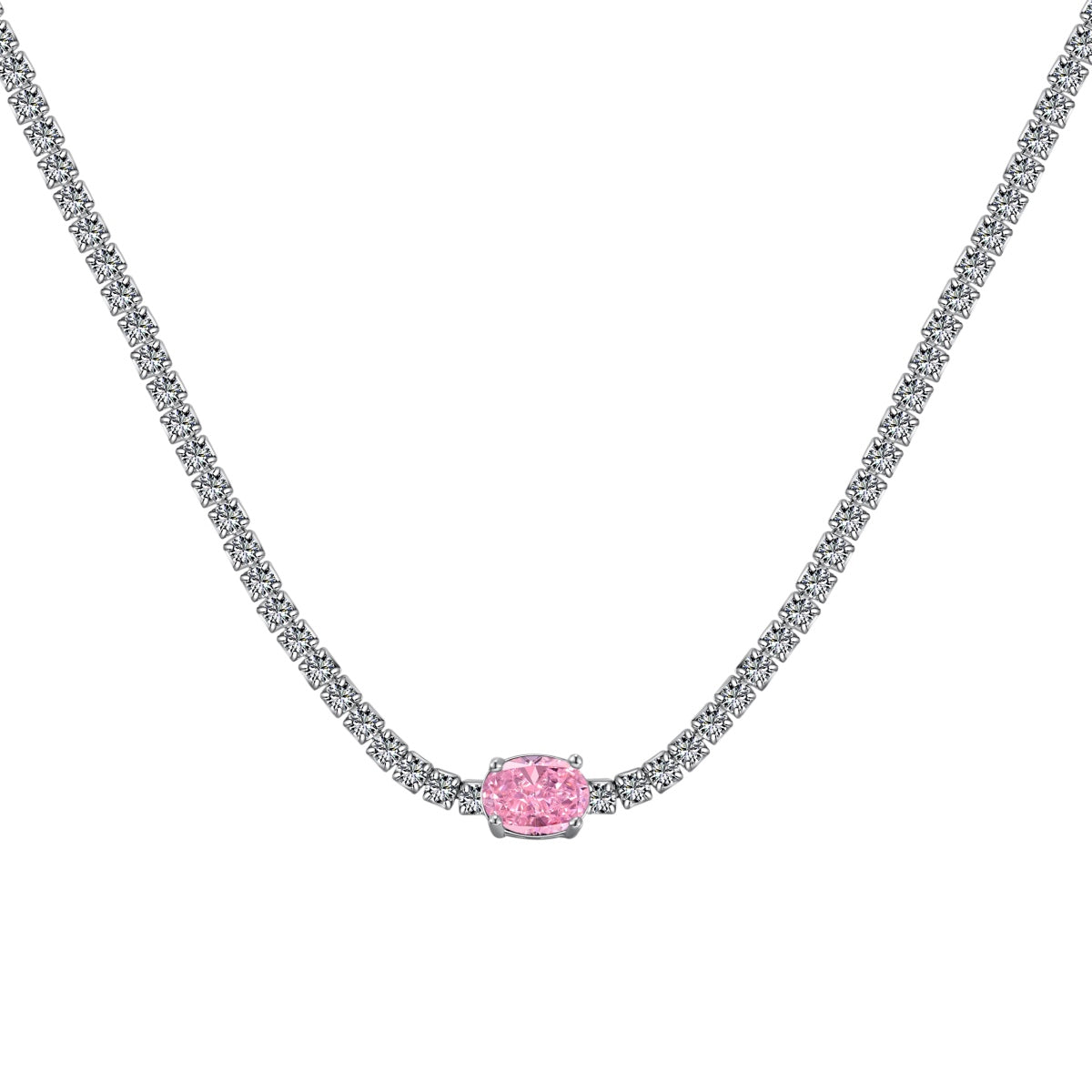 [Elite]1.0 Carat Shining Oval Cut Necklace