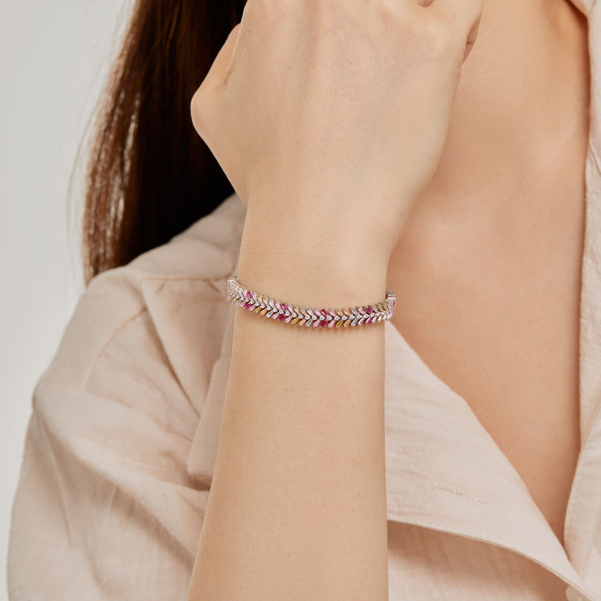 [Elite]Dainty Radiant Emerald Cut Daily Bracelet
