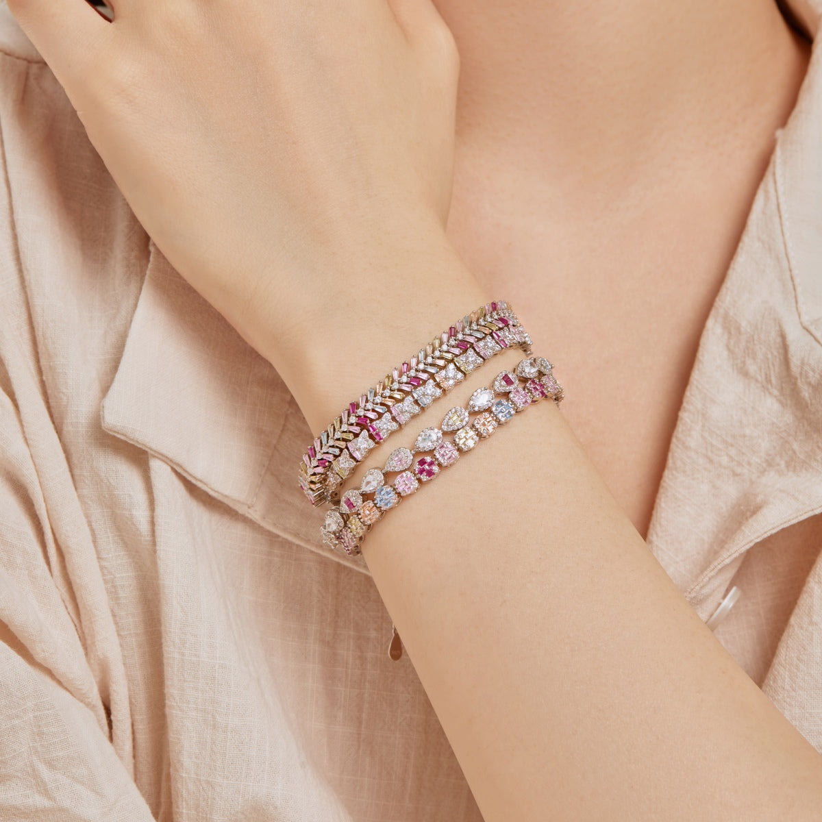 [Elite]Dainty Radiant Emerald Cut Daily Bracelet