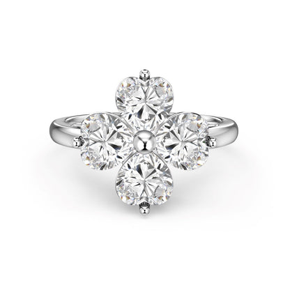 [Elite]Heart-shaped Four-Leaf Clover Ball Ring