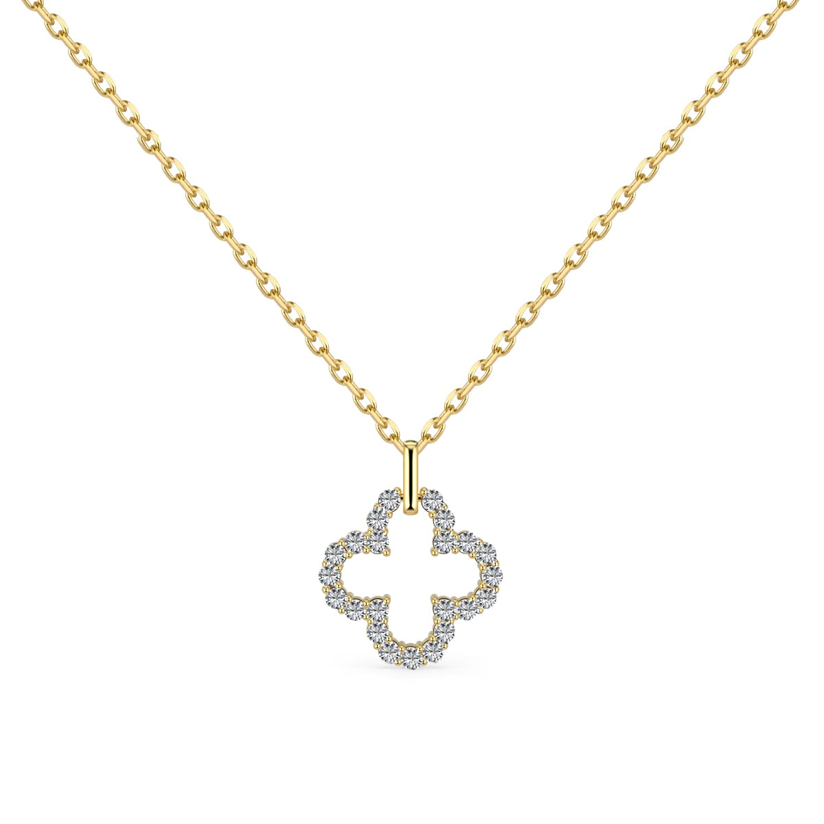 [Elite]Four-Leaf Clover Hollow Design Exquisite Necklace