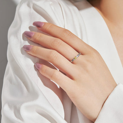 [Elite]Sparkling Vibrant Round Shape Daily Ring