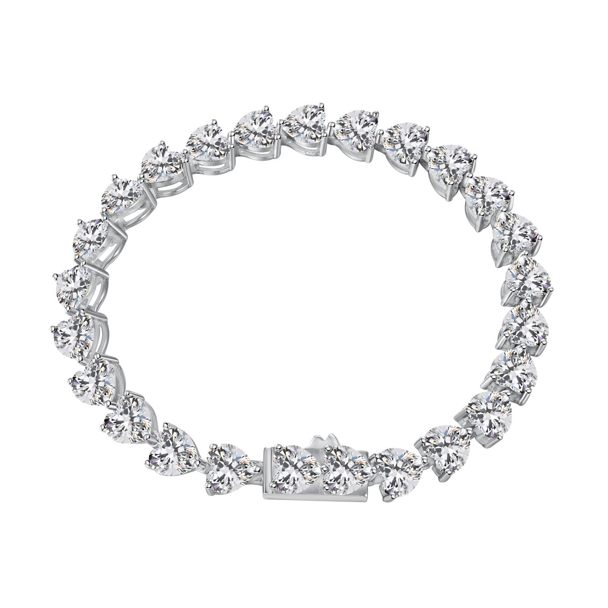 [Elite]0.75 Carat Elegant Romantic Heart Shape Lover Bracelet