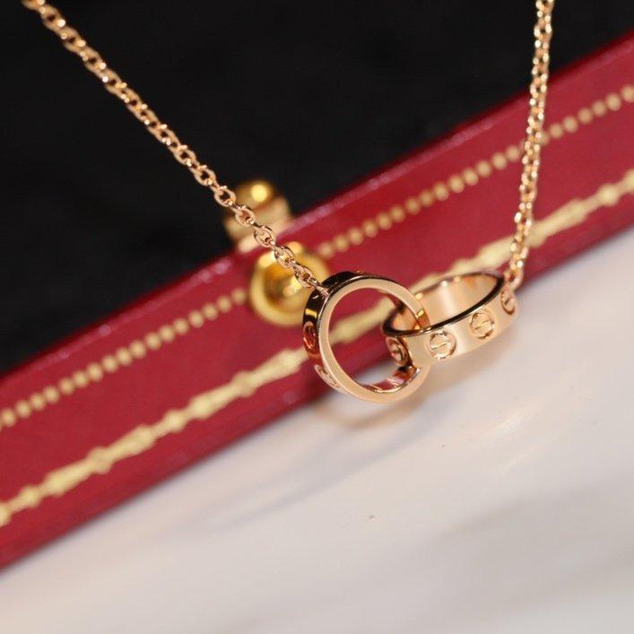 [Elite]LOVE NECKLACE PINK GOLD AND SILVER