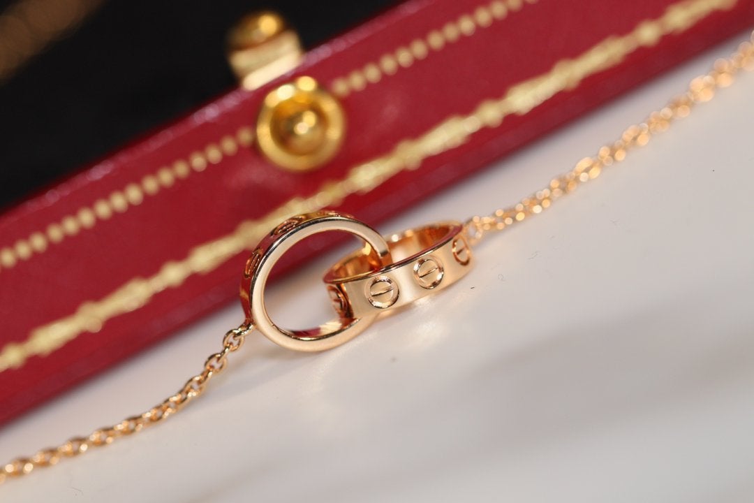 [Elite]LOVE NECKLACE PINK GOLD AND SILVER