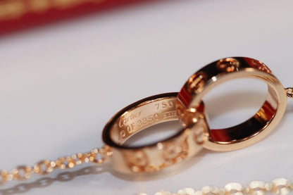 [Elite]LOVE NECKLACE PINK GOLD AND SILVER