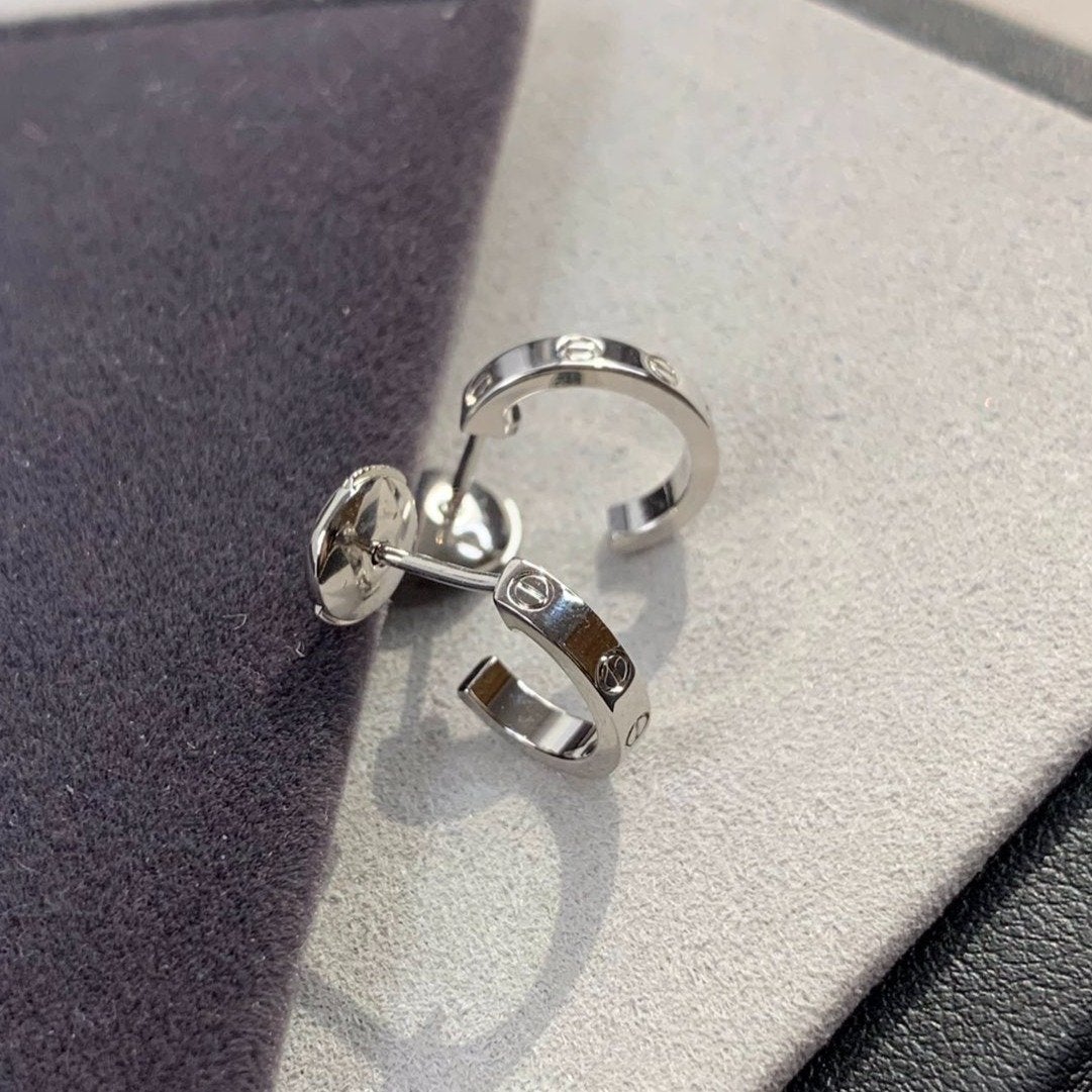[Elite]LOVE EARRINGS 2.65MM SILVER