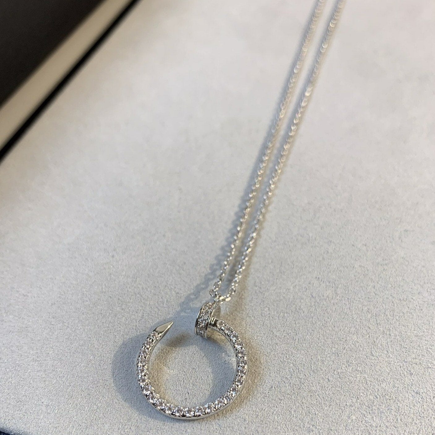 [Elite]JUSTE NECKLACE SILVER DIAMONDS