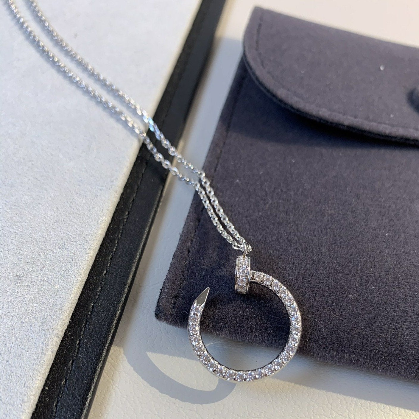[Elite]JUSTE NECKLACE SILVER DIAMONDS