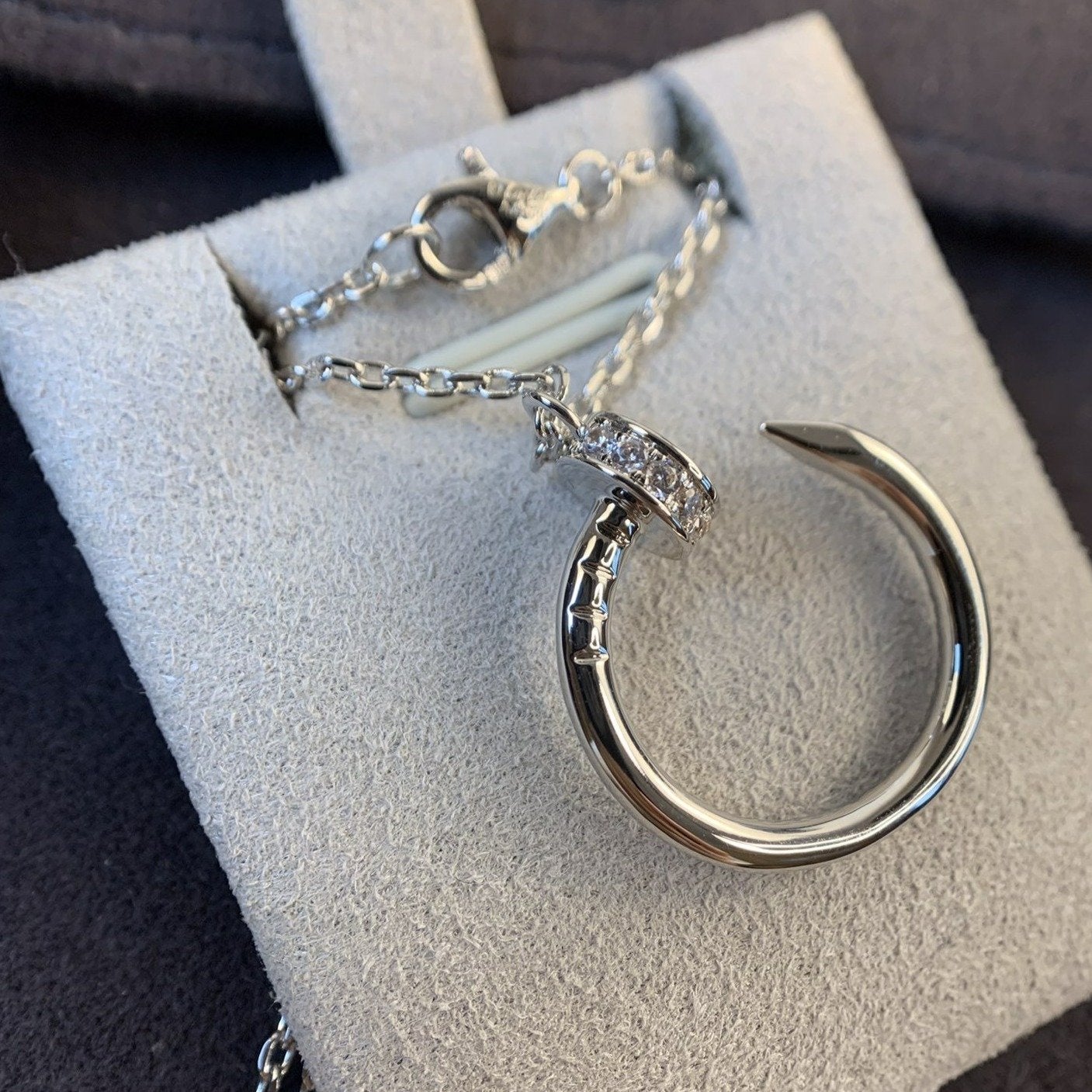[Elite]JUSTE NECKLACE SILVER DIAMONDS